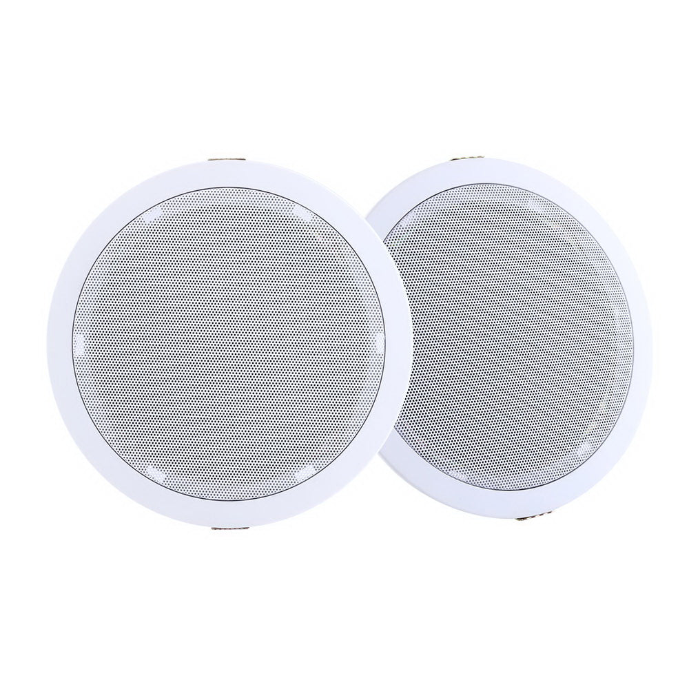 2 x 6" In Ceiling Speakers Home 80W Speaker Theatre Stereo Outdoor Multi Room - SILBERSHELL