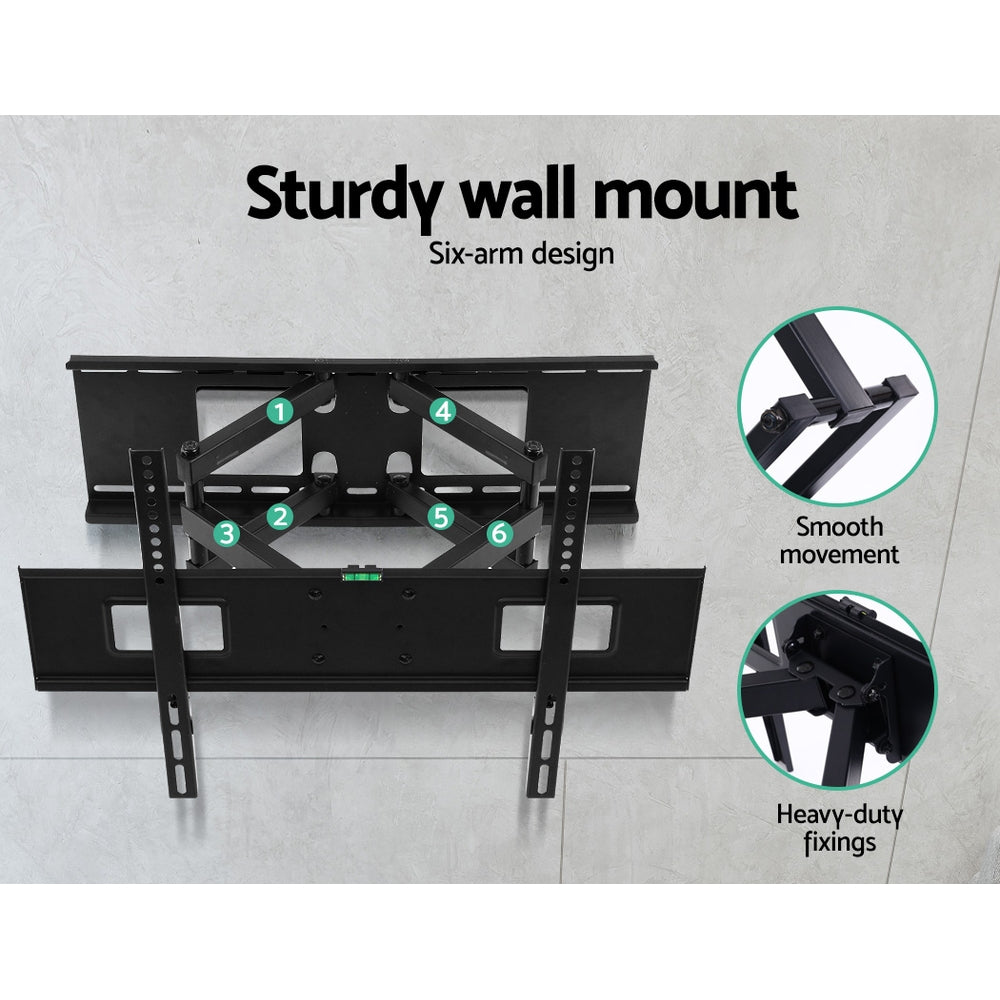 Artiss TV Wall Mount Bracket for 32"-70" LED LCD Full Motion Dual Strong Arms - SILBERSHELL