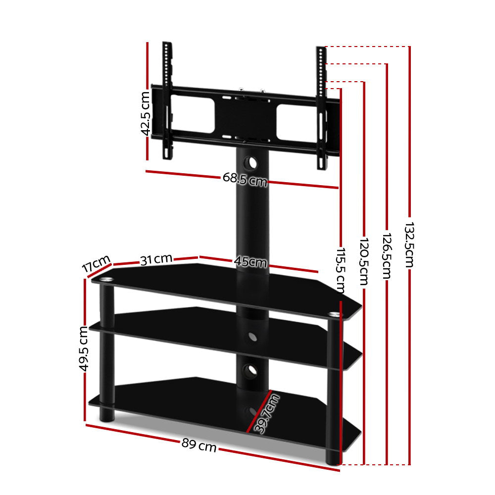 Artiss TV Stand Mount Bracket for 32"-60" LED LCD 3 Tiers Storage Floor Shelf - SILBERSHELL