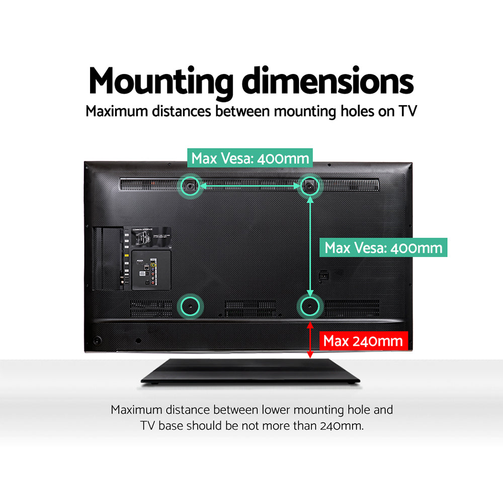 Artiss TV Stand Mount Bracket for 32"-55" LED LCD Swivel Tabletop Desktop Plasma - SILBERSHELL