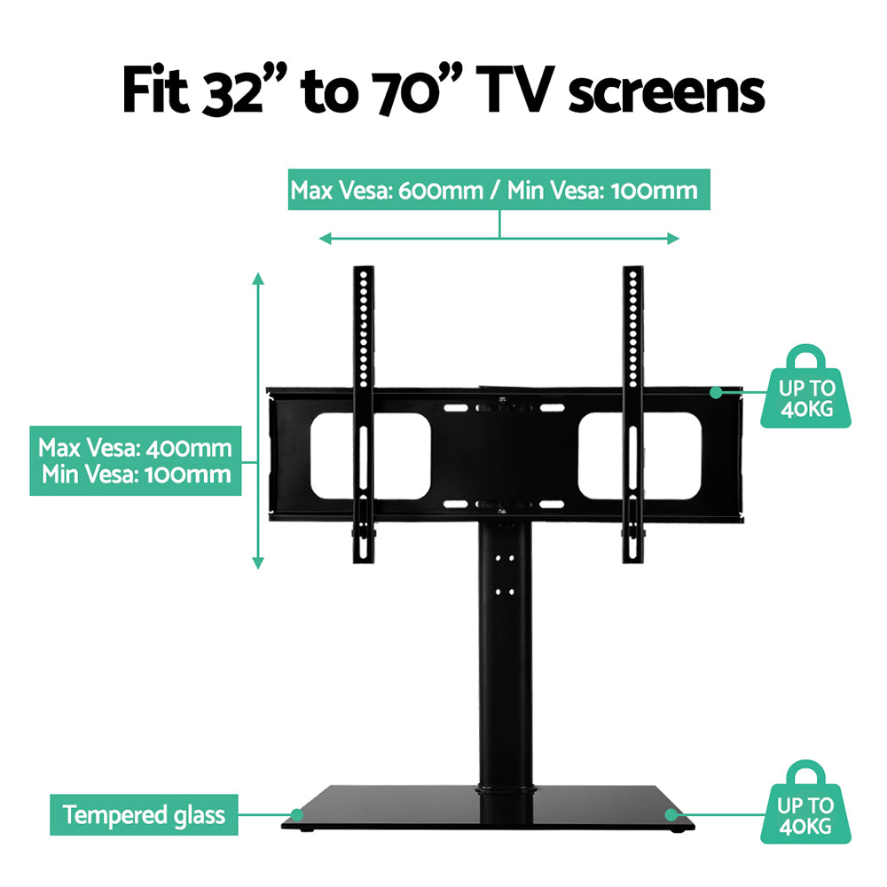 Artiss TV Stand Mount Bracket for 32"-70" LED LCD Swivel Tabletop Desktop Plasma - SILBERSHELL