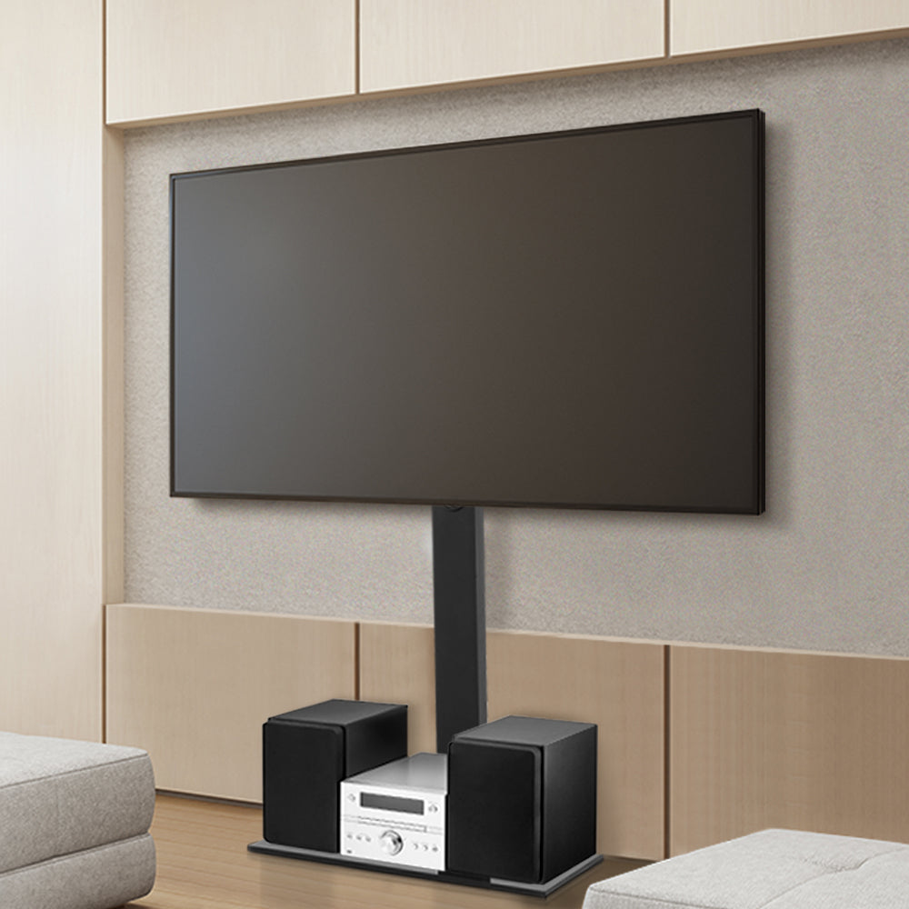 Artiss TV Stand Mount Bracket for 32"-70" LED LCD Glass Storage Floor Shelf - SILBERSHELL