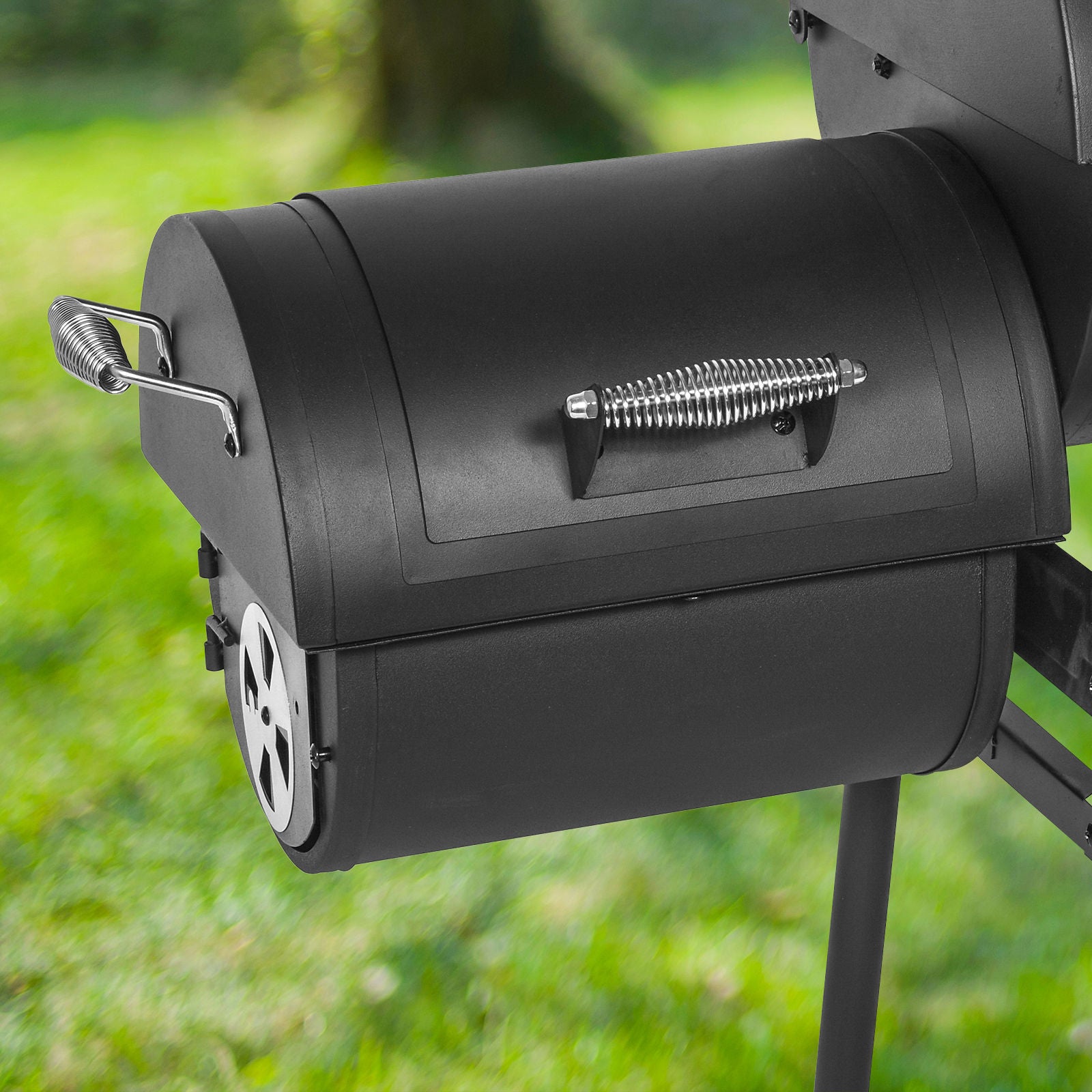 Havana Outdoors Charcoal 2-IN-1 BBQ Smoker Grill Barbecue Outdoor Cooking - SILBERSHELL