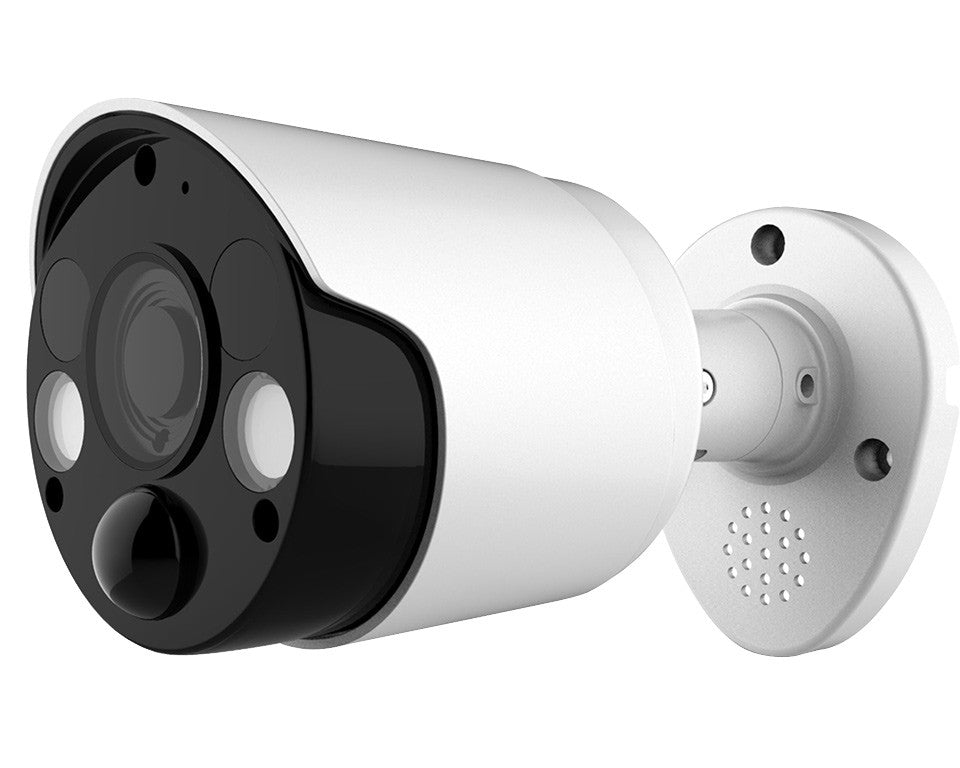 IVSEC IVSEC BULLET IP CAMERA 5MP 3.6MM LENS POE IP66 IR LED SPEAKER PIR HEAT DECT - SILBERSHELL