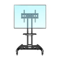 NORTH BAYOU HEIGHT ADJUSTABLE TROLLEY FOR TV SCREEN SIZE 40-65 MAX 45.5KG - SILBERSHELL