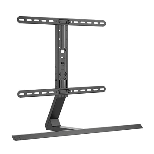 BRATECK Contemporary Aluminum Pedestal Tabletop TV Stand Fit 37'-75' TV Up to 40kg VESA 200x200,300x200,400x200,300x300,400x300,400x400,600x400 - SILBERSHELL