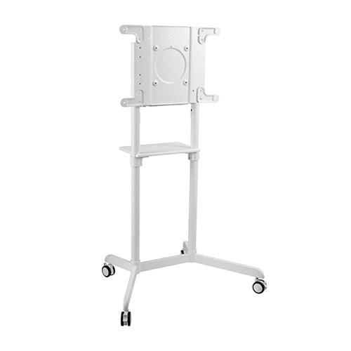 BRATECK Rotating Mobile Stand for Interactive Display Fit 37'-70' Up to 70Kg - White VESA 200x200,400x200,300x300,600x200,350x350,400x400,600x400 - SILBERSHELL