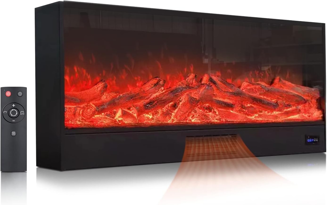 Electric Fireplace, Wall Mount Heater, 150cm - SILBERSHELL