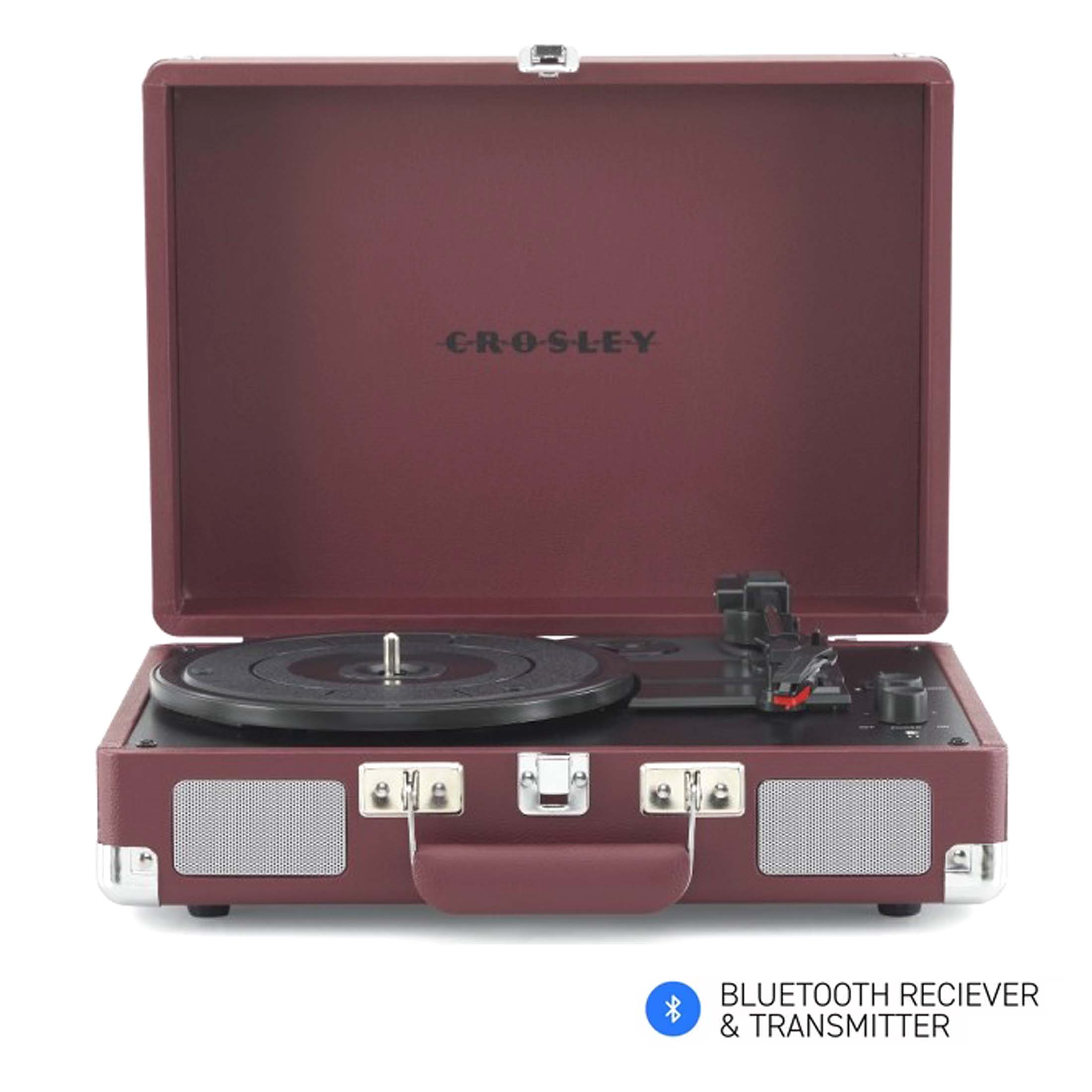 Crosley Cruiser Plus Bluetooth Turntable 3 Speed Burgundy - SILBERSHELL