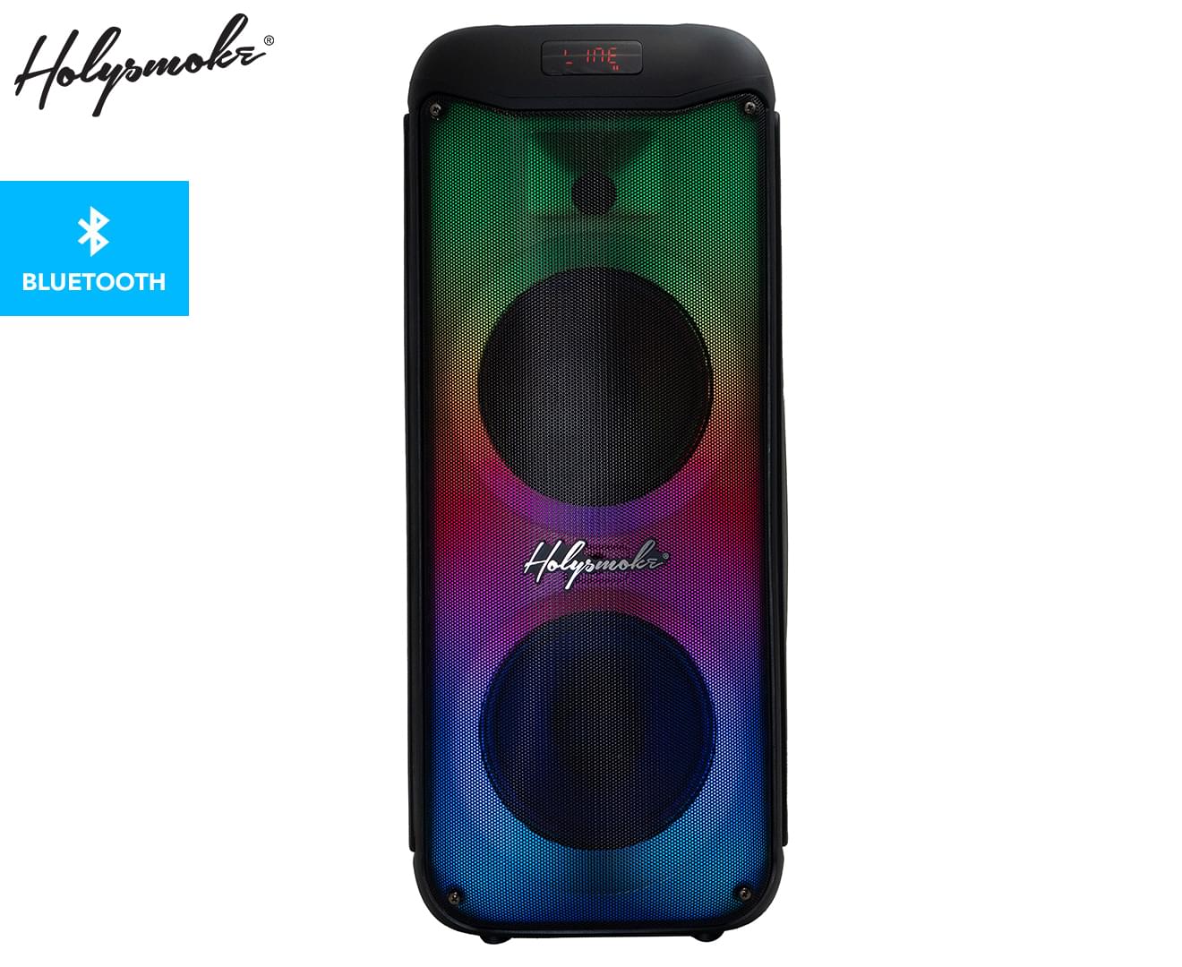 Holysmoke Arthur Bluetooth 5.0 Party Speaker Dual 8" Light Effect - SILBERSHELL