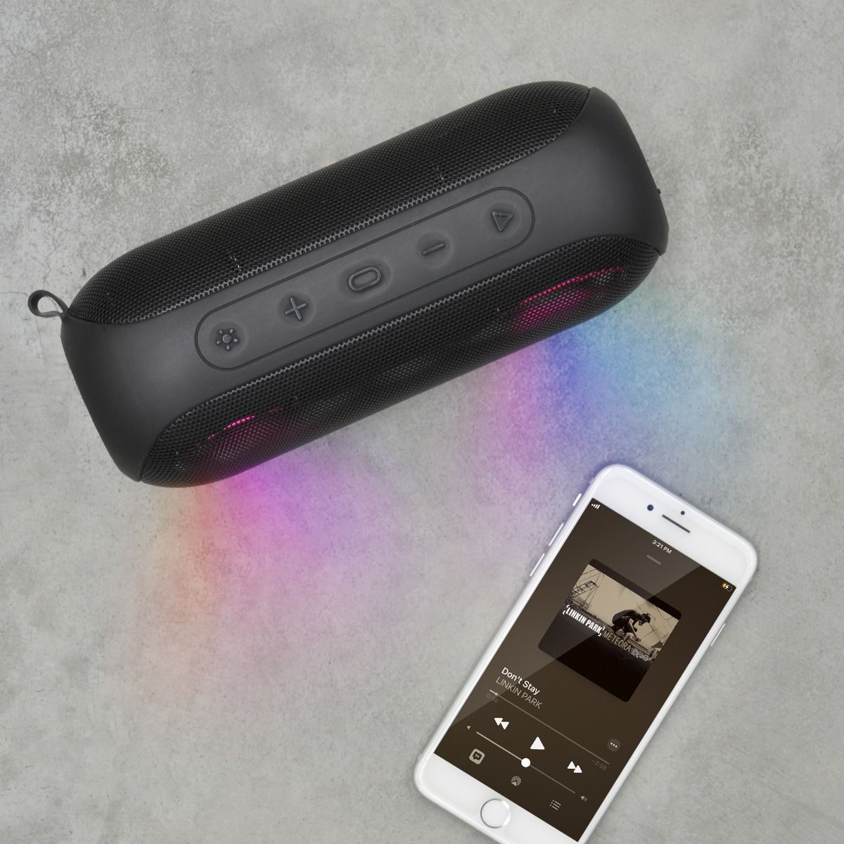 mbeat Bump B2 IPX6 Portable RGB Bluetooth Party Speaker - SILBERSHELL