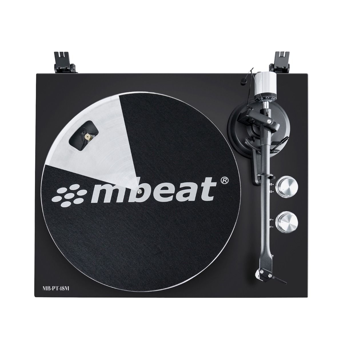 mbeat Hi-Fi Bluetooth Turntable (MMC, USB, Anti-skating, Preamplifier) - Matte Black - SILBERSHELL