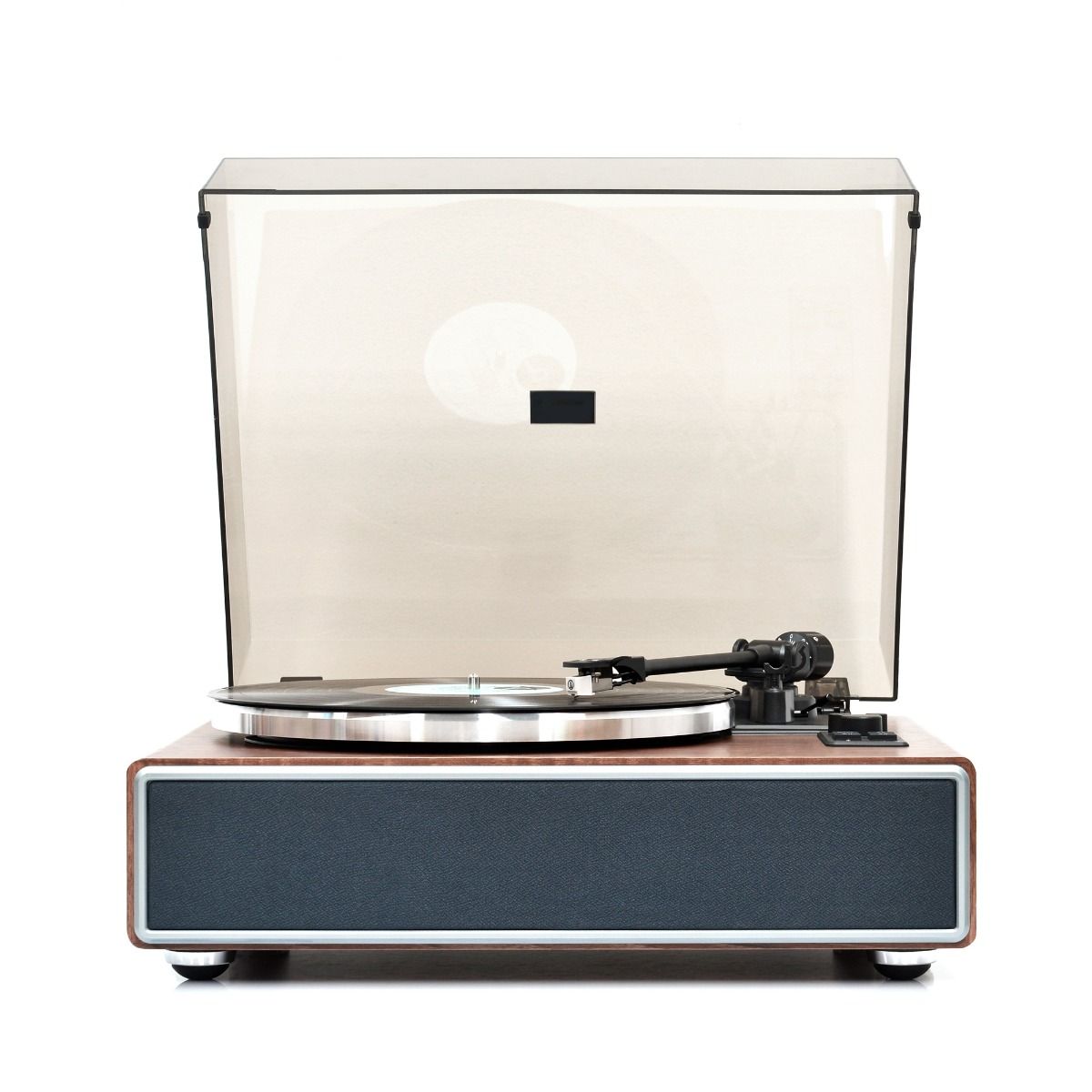 mbeat Hi-Fi Turntable with Built-In Bluetooth Receiving Speaker - SILBERSHELL