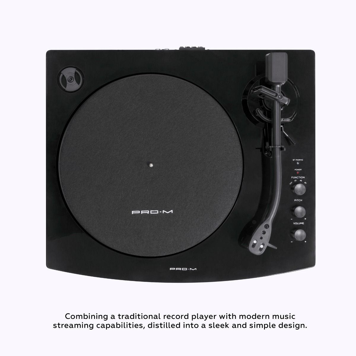 mbeat Pro-M Turntable with Bluetooth Speakers (Black) - SILBERSHELL