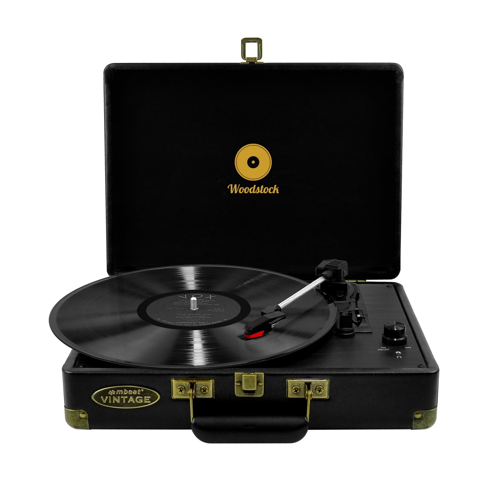 mbeat Woodstock Black Retro Turntable - SILBERSHELL