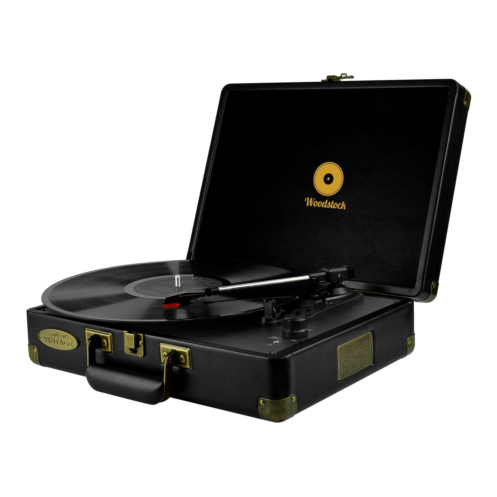 mbeat Woodstock Black Retro Turntable - SILBERSHELL