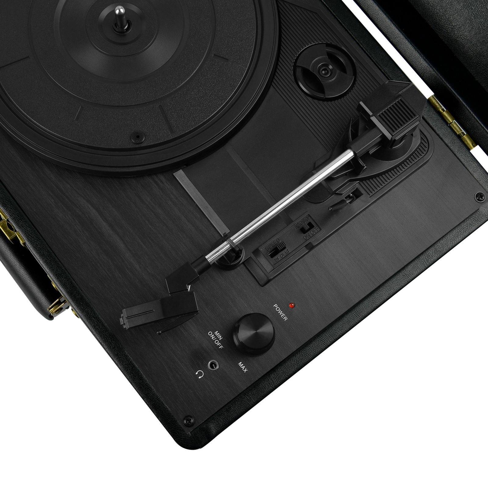 mbeat Woodstock Black Retro Turntable - SILBERSHELL