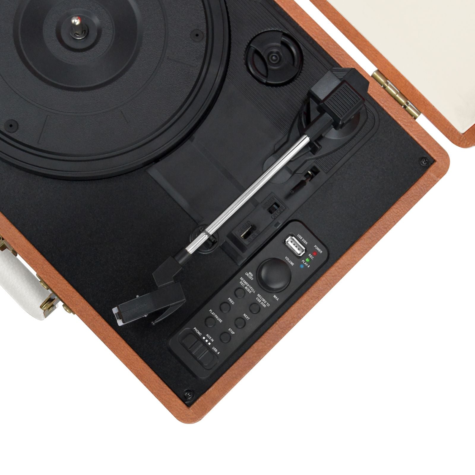 mbeat Aria Retro Turntable with Bluetooth & USB Disk Record - SILBERSHELL