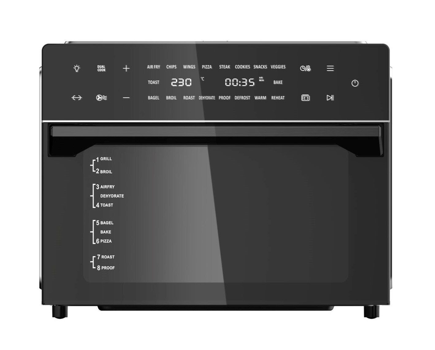 30L Digital Multi-Function Air Fryer Oven, 1800W, >230C - SILBERSHELL