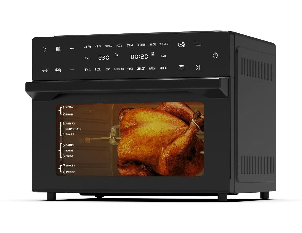 30L Digital Multi-Function Air Fryer Oven, 1800W, >230C - SILBERSHELL