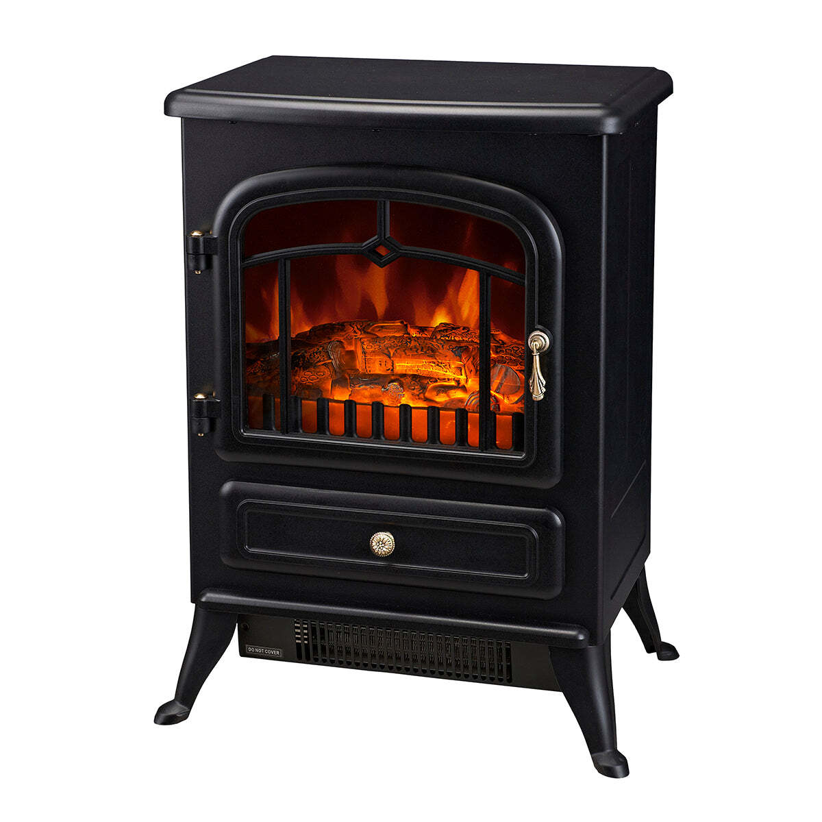 Electric Fireplace Heater w/ Real Flame Effect & 2 Heat Settings - SILBERSHELL