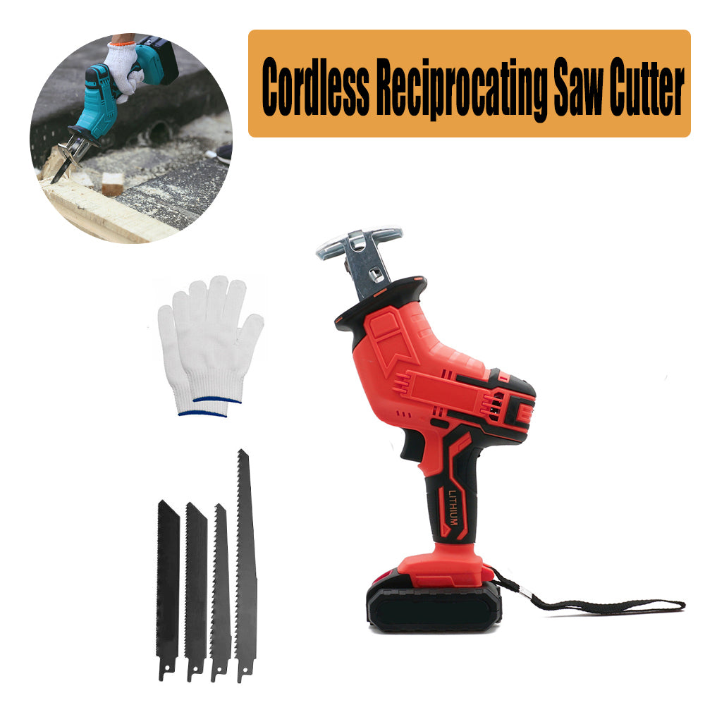 Red Cordless Electric Reciprocating Saw Cutter w+ Blades For Makita Battery - SILBERSHELL