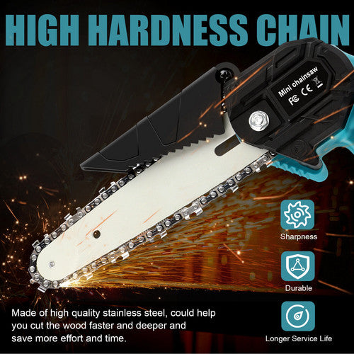 4"+6" Chainsaw Cordless Rechargeable Wood Cutter Saw Chain Saws Electric tools - SILBERSHELL