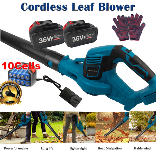 Cordless Garden Leaf Dust Blower Handheld For Makita With 2Battery & Charger 36V - SILBERSHELL