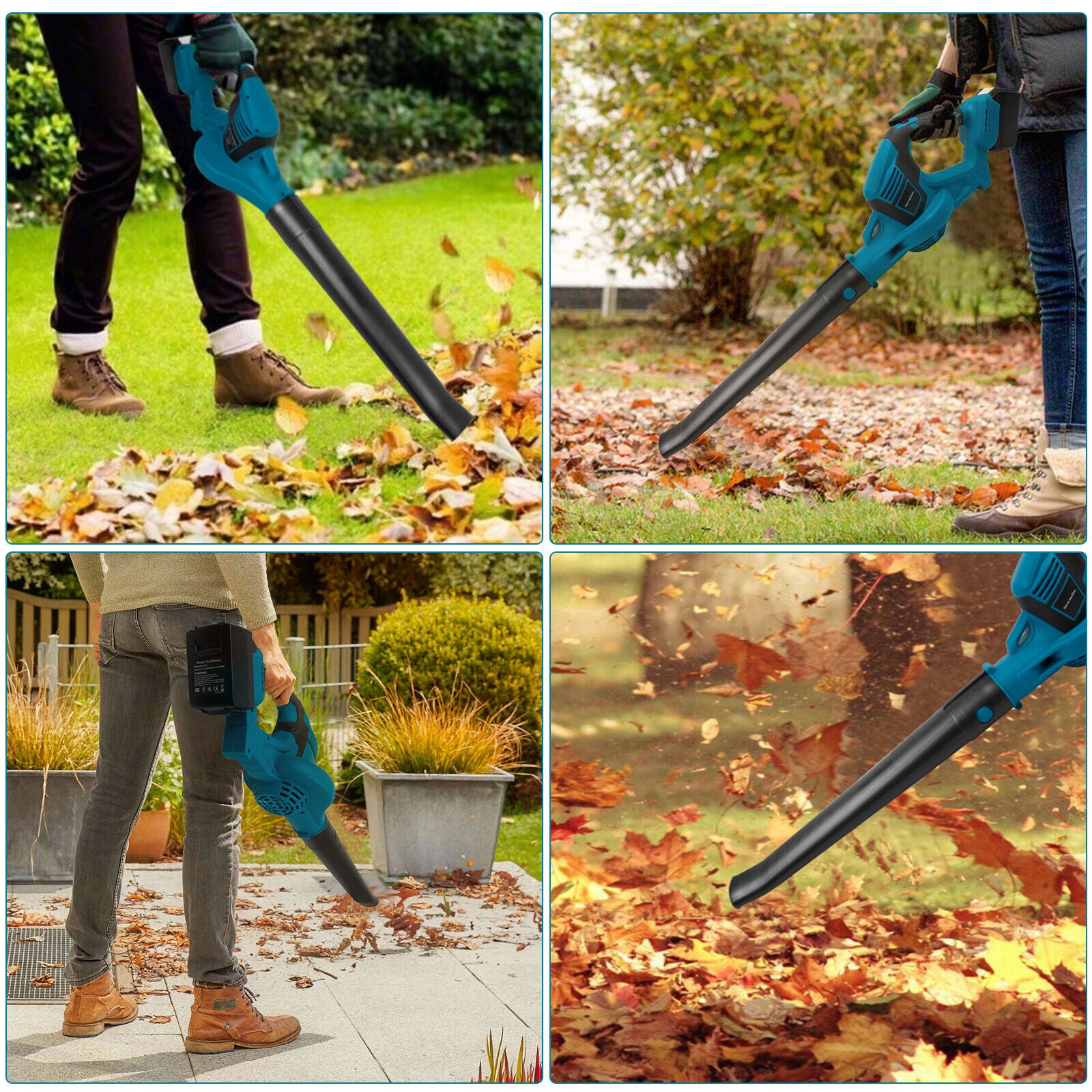 Cordless Garden Leaf Dust Blower Handheld For Makita With 2Battery & Charger 36V - SILBERSHELL