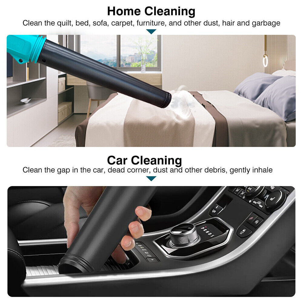 2-in-1 Cordless Electric Leaf Blower Dust Suction Vacuum Cleaner With 2 Battery - SILBERSHELL