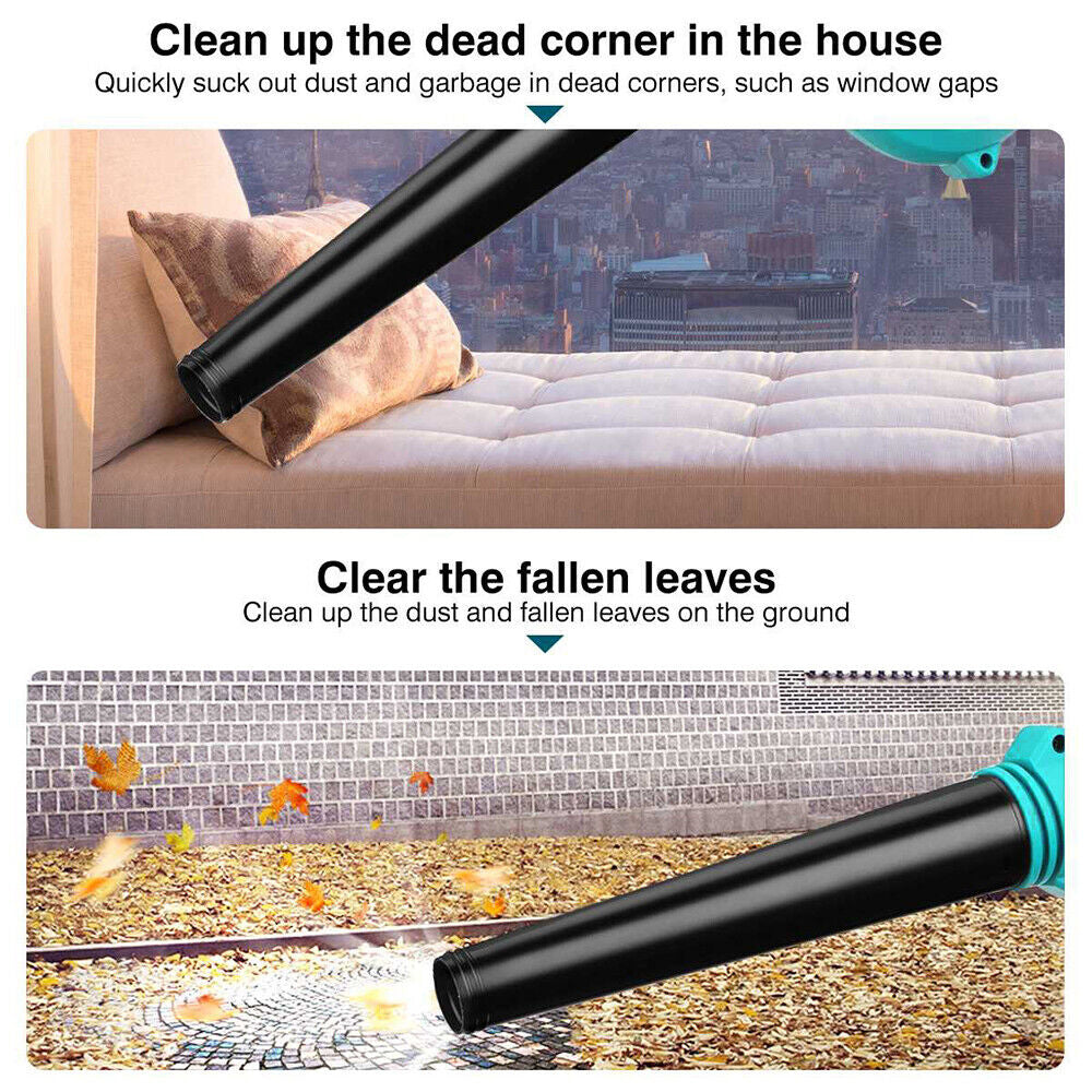 2-in-1 Cordless Electric Leaf Blower Dust Suction Vacuum Cleaner With 2 Battery - SILBERSHELL