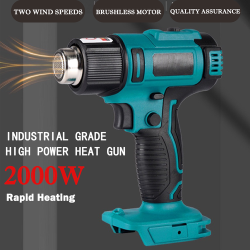 2000W Electric Hot Air Heat Gun with Nozzles Cordless Handheld For Makita 18V AU - SILBERSHELL