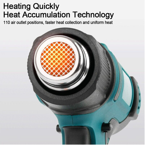 2000W Electric Hot Air Heat Gun with Nozzles Cordless Handheld For Makita 18V AU - SILBERSHELL