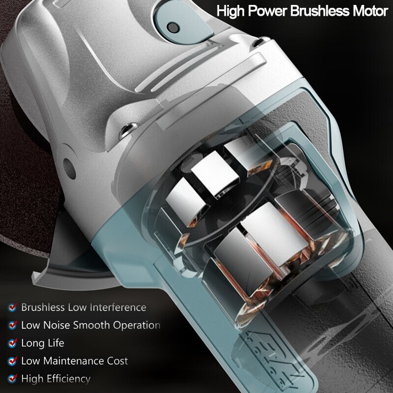 125mm Brushless Angle Grinder Cutting Machine Polisher For Makita 18V Battery - SILBERSHELL