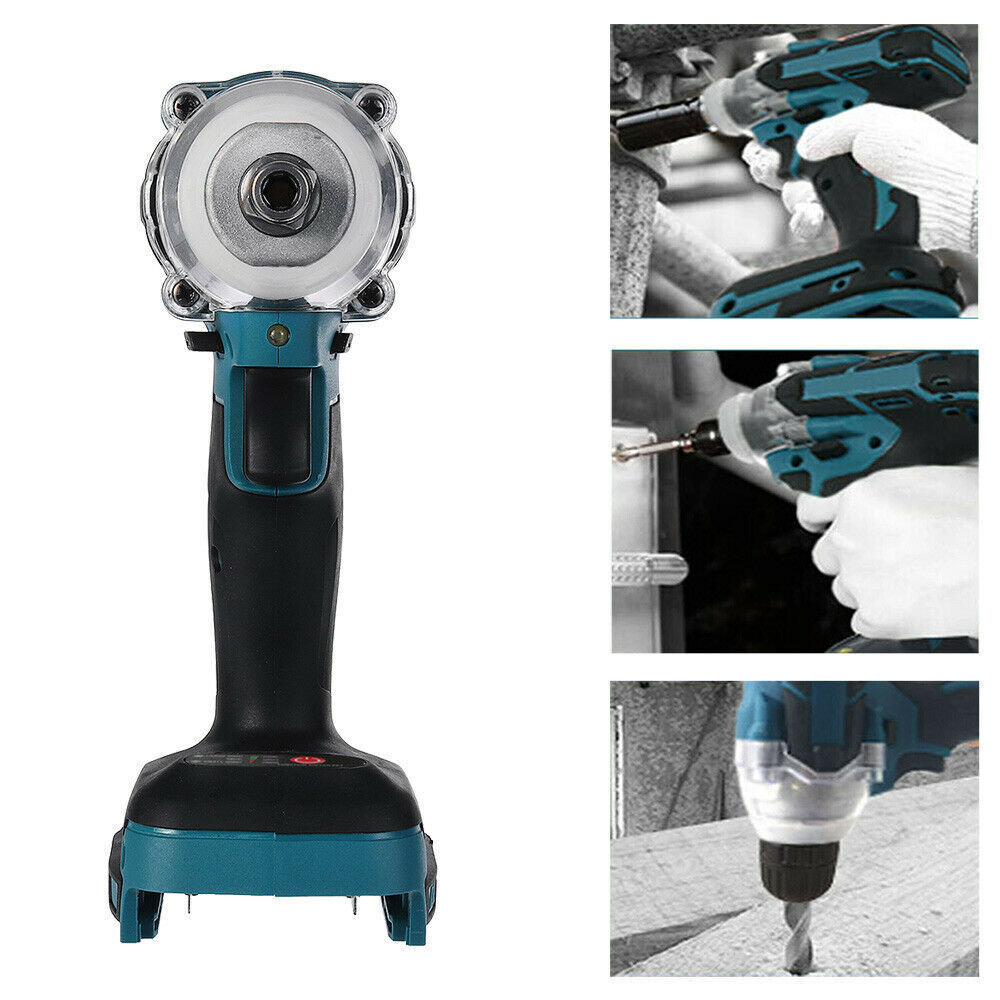 1/2" Cordless Impact Wrench Driver Brushless Rattle Gun For Makita 18V Battery - SILBERSHELL