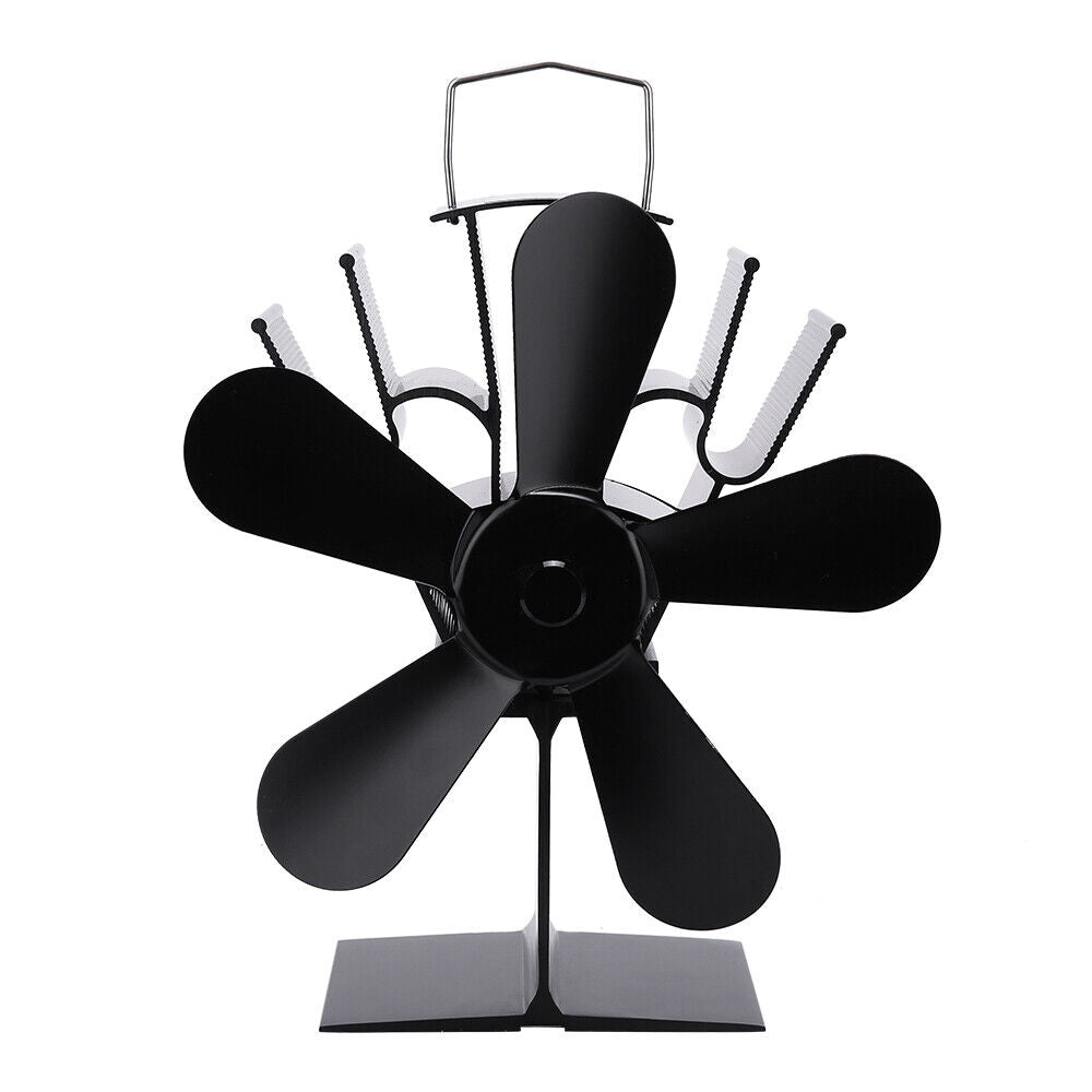 Wood Heater Fan Eco Heat Powered Self-Powered Silent for Fireplace Stove Burner - SILBERSHELL