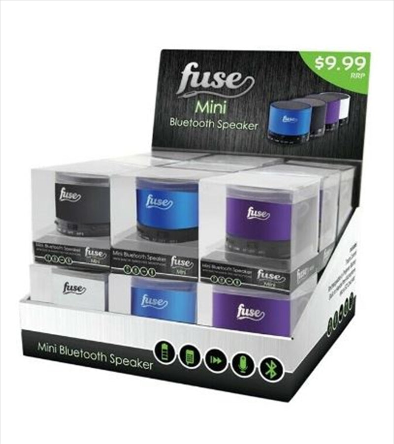 Fuse Mini Bluetooth Speaker (COLOUR SENT AT RANDOM) - SILBERSHELL