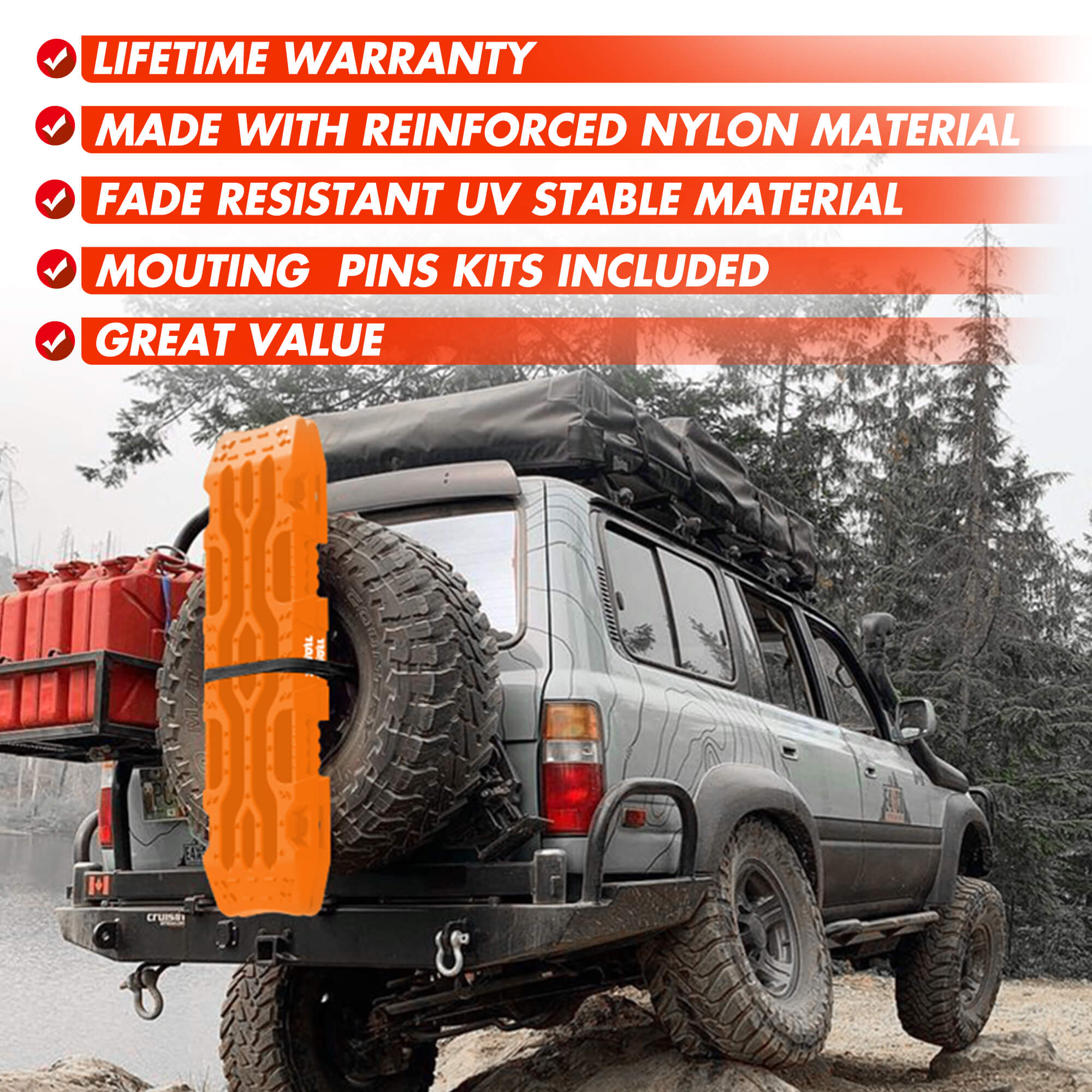 X-BULL 4X4 Recovery tracks Boards Sand tracks Snow Mud 2PCS 12T 4WD Car Truck New - SILBERSHELL