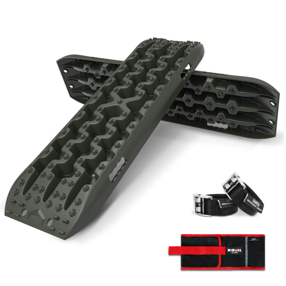 X-BULL Recovery Tracks Boards 4x4 4WD 10T 2PCS Offroad Vehicle Sand Mud Gen3.0 Olive - SILBERSHELL