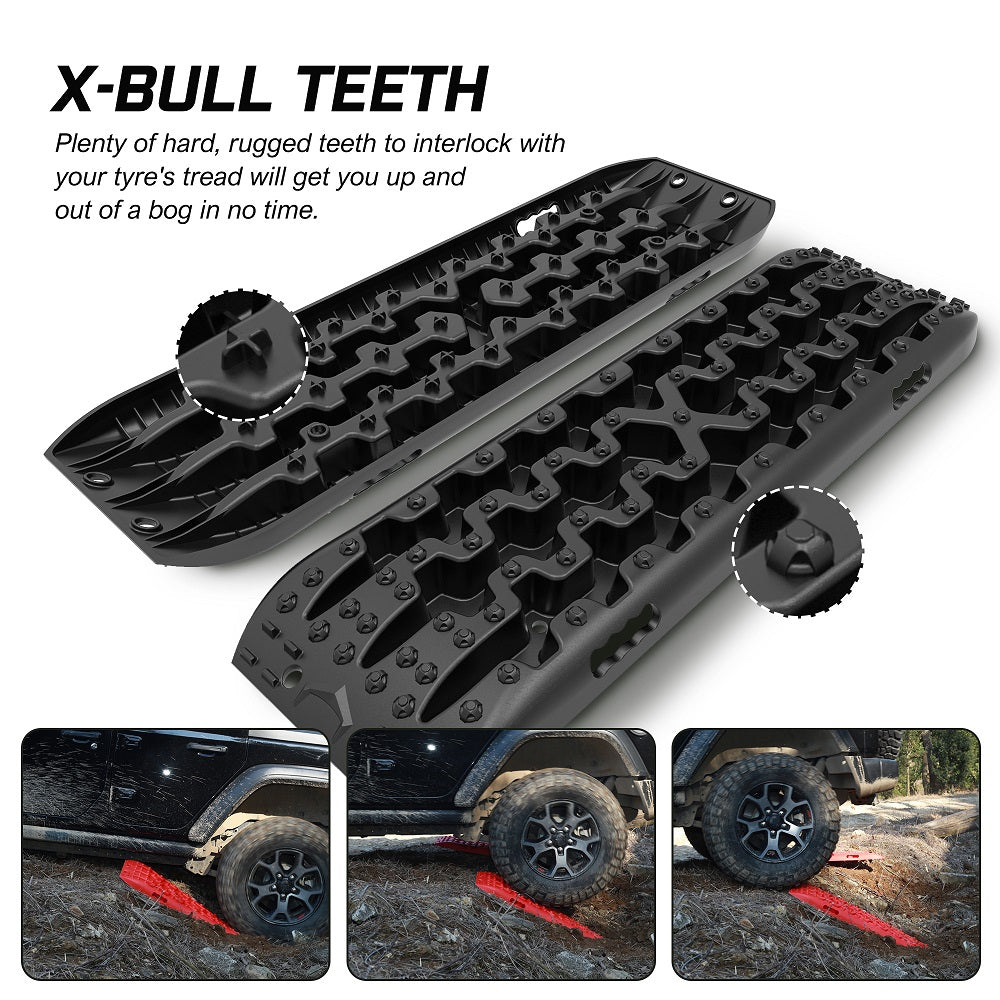 X-BULL Recovery Tracks Boards Sand Truck Mud 4WD 4x4 Gen3.0 Black/ Tyre Tire Deflator - SILBERSHELL