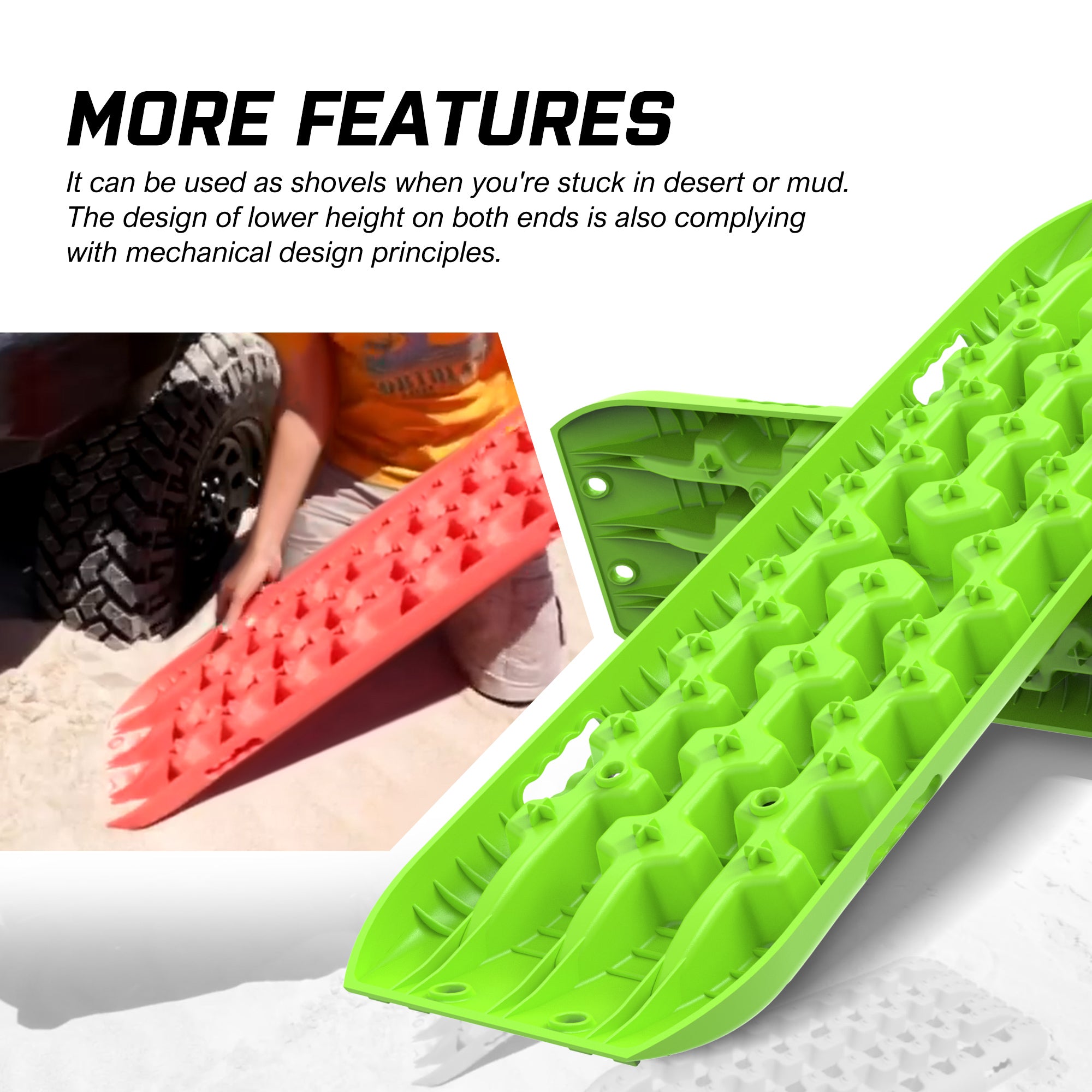 X-BULL Recovery Tracks Boards Sand Truck Mud Snow 4WD 4x4 Gen3.0 Green/ Tyre Tire Deflator - SILBERSHELL