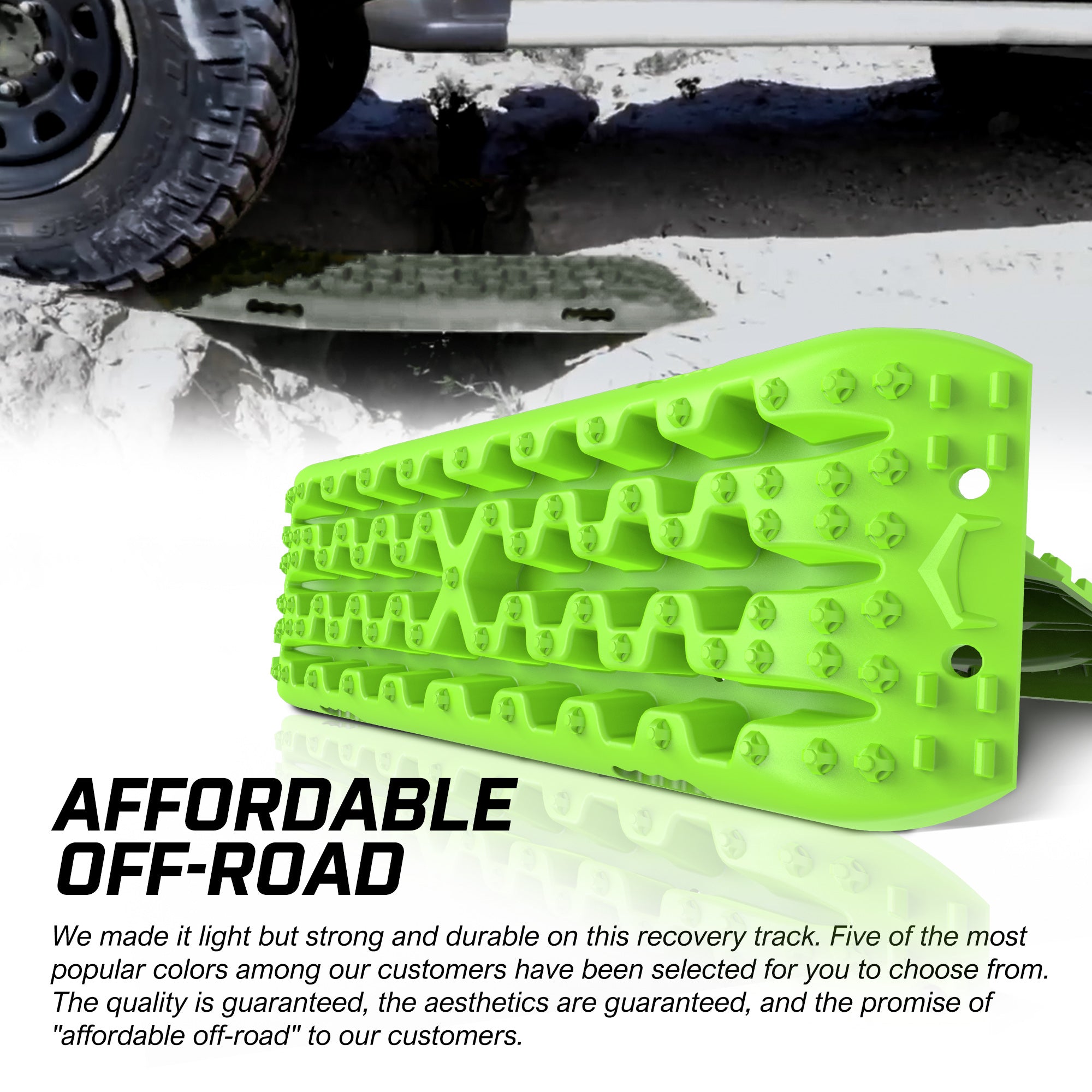 X-BULL Recovery Tracks Boards Sand Truck Mud Snow 4WD 4x4 Gen3.0 Green/ Tyre Tire Deflator - SILBERSHELL