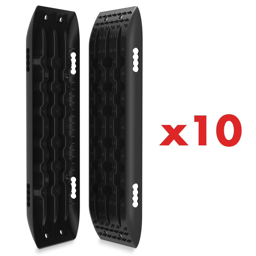 X-BULL 10 Pairs Recovery tracks Boards 4WD 4X4 10T Sand / Mud / Snow Gen 2.0 Black