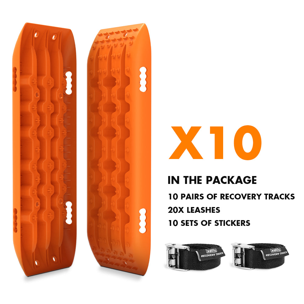 X-BULL 10 Pairs of Recovery tracks Boards Traction 10T Sand tracks/ Mud /Snow Gen 2.0 - SILBERSHELL