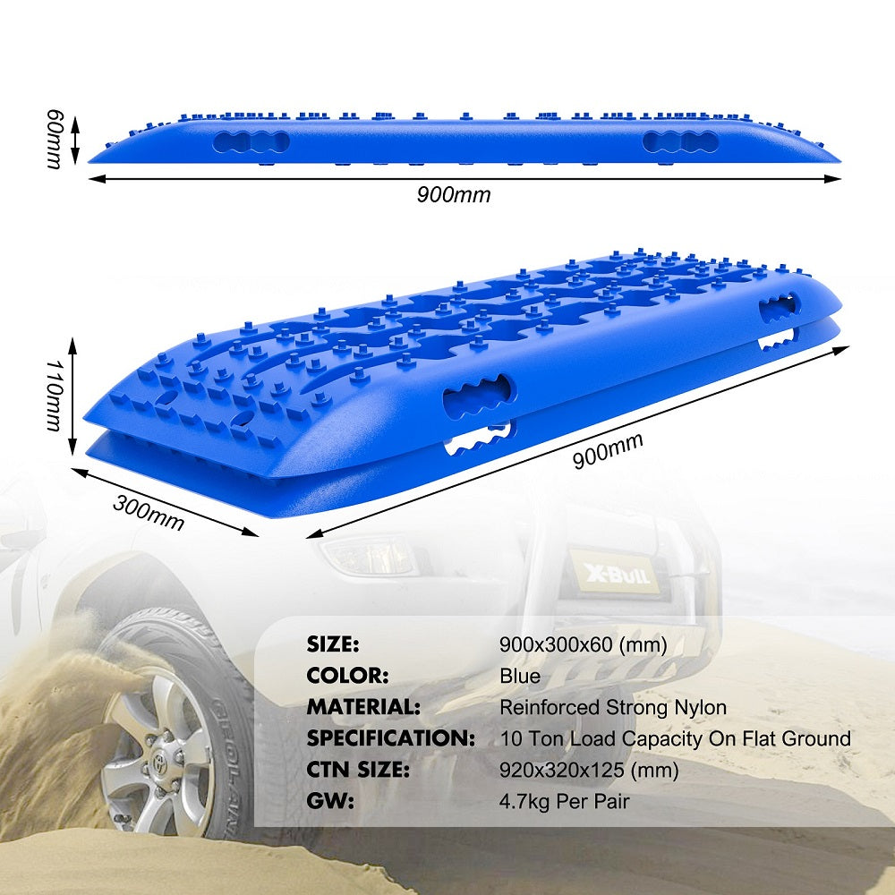 X-BULL Hitch Receiver 5T Recovery Receiver With 2PCS Recovery tracks Boards Gen2.0 Blue - SILBERSHELL