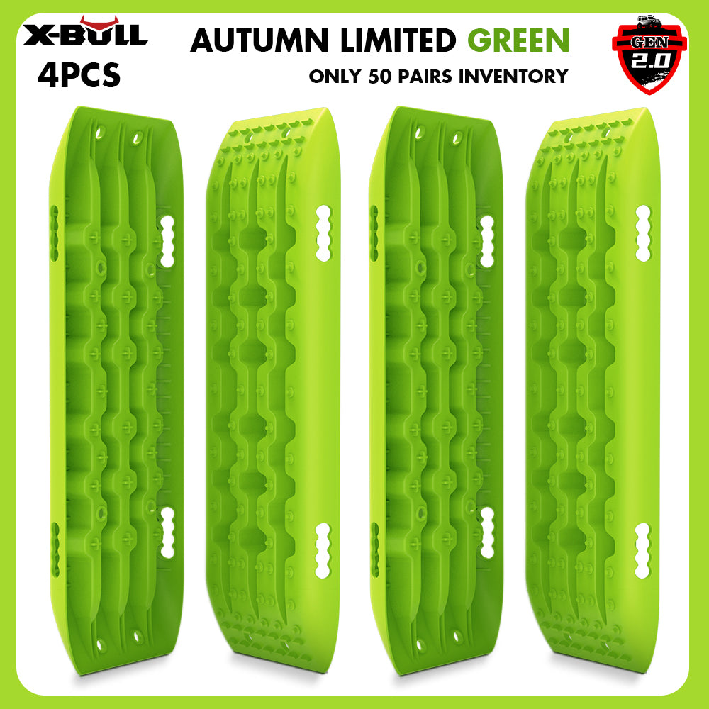 X-BULL Recovery Tracks Boards 10T 4PCS 2Pairs Truck Snow Mud 4WD Offroad Gen2.0 91cm Green - SILBERSHELL