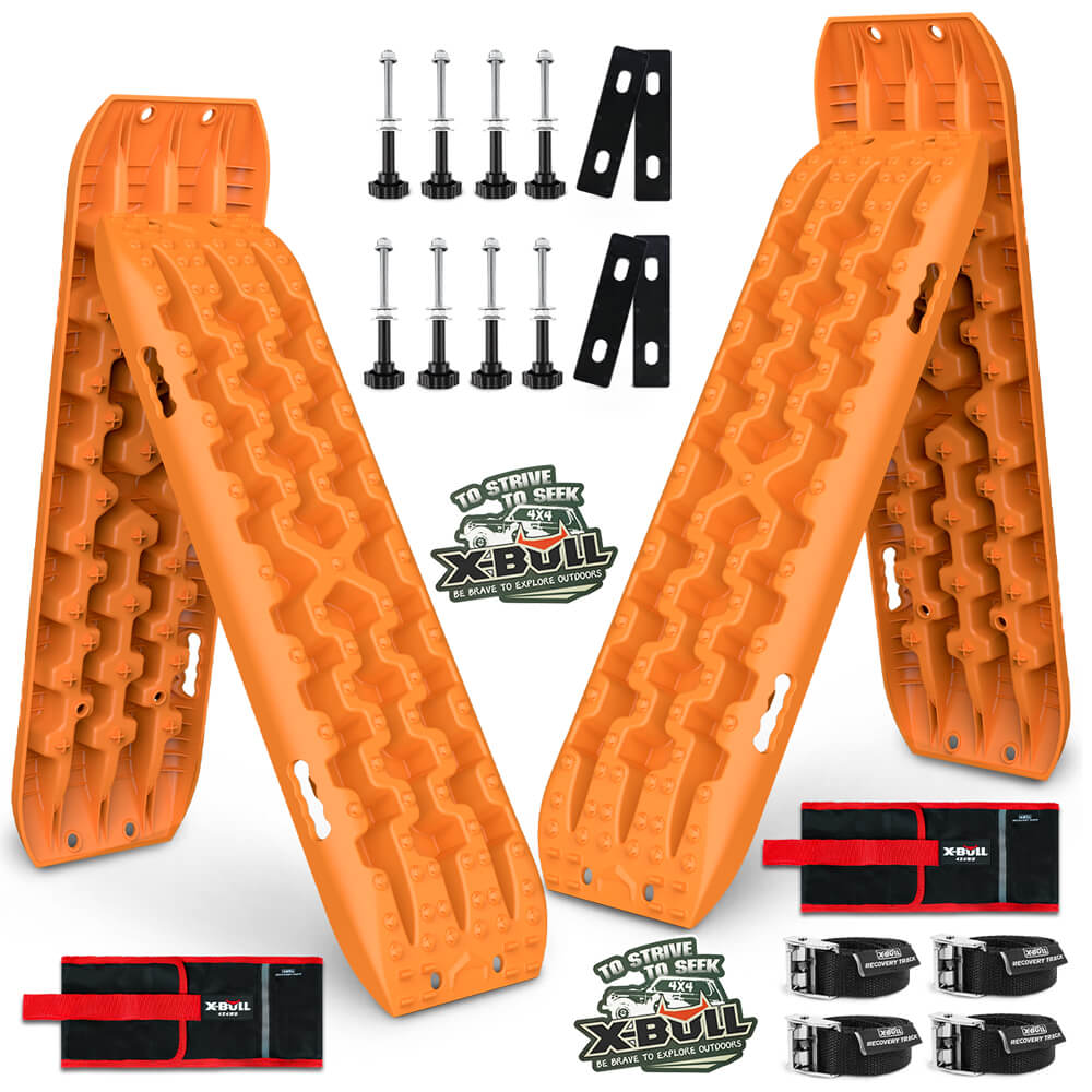 X-BULL Recovery tracks Boards 10T 2 Pairs Sand Mud Snow With Mounting Bolts pins - SILBERSHELL