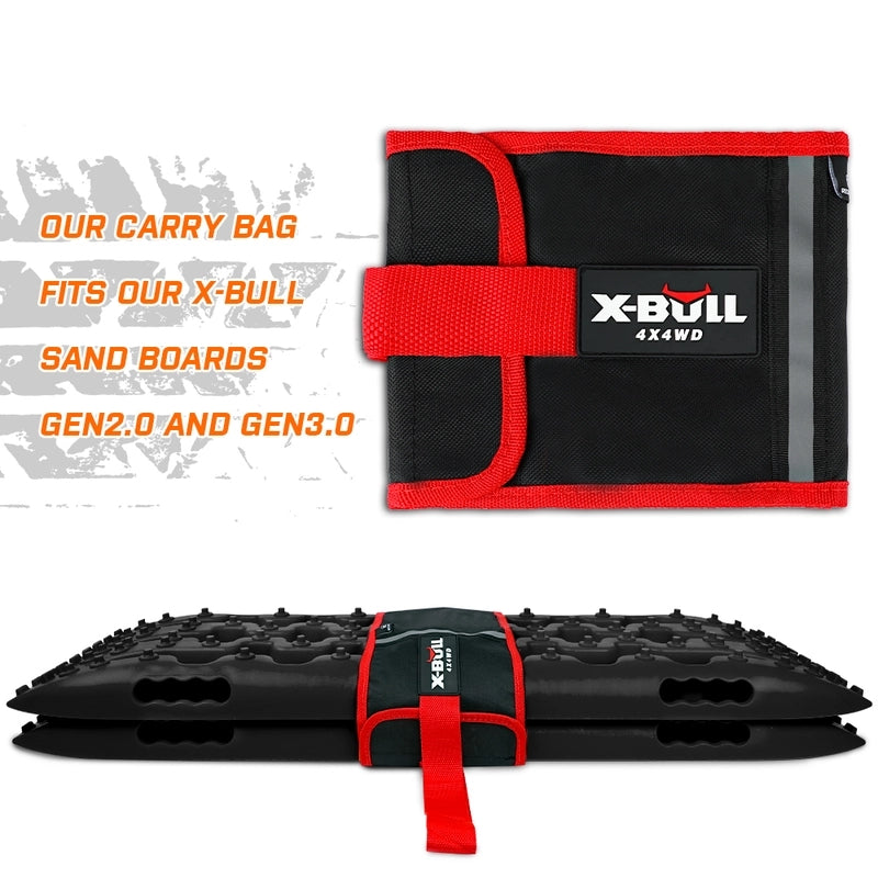 X-BULL KIT2 Recovery tracks 6pcs Board Traction Sand trucks strap mounting 4x4 Sand Snow Car BLACK - SILBERSHELL