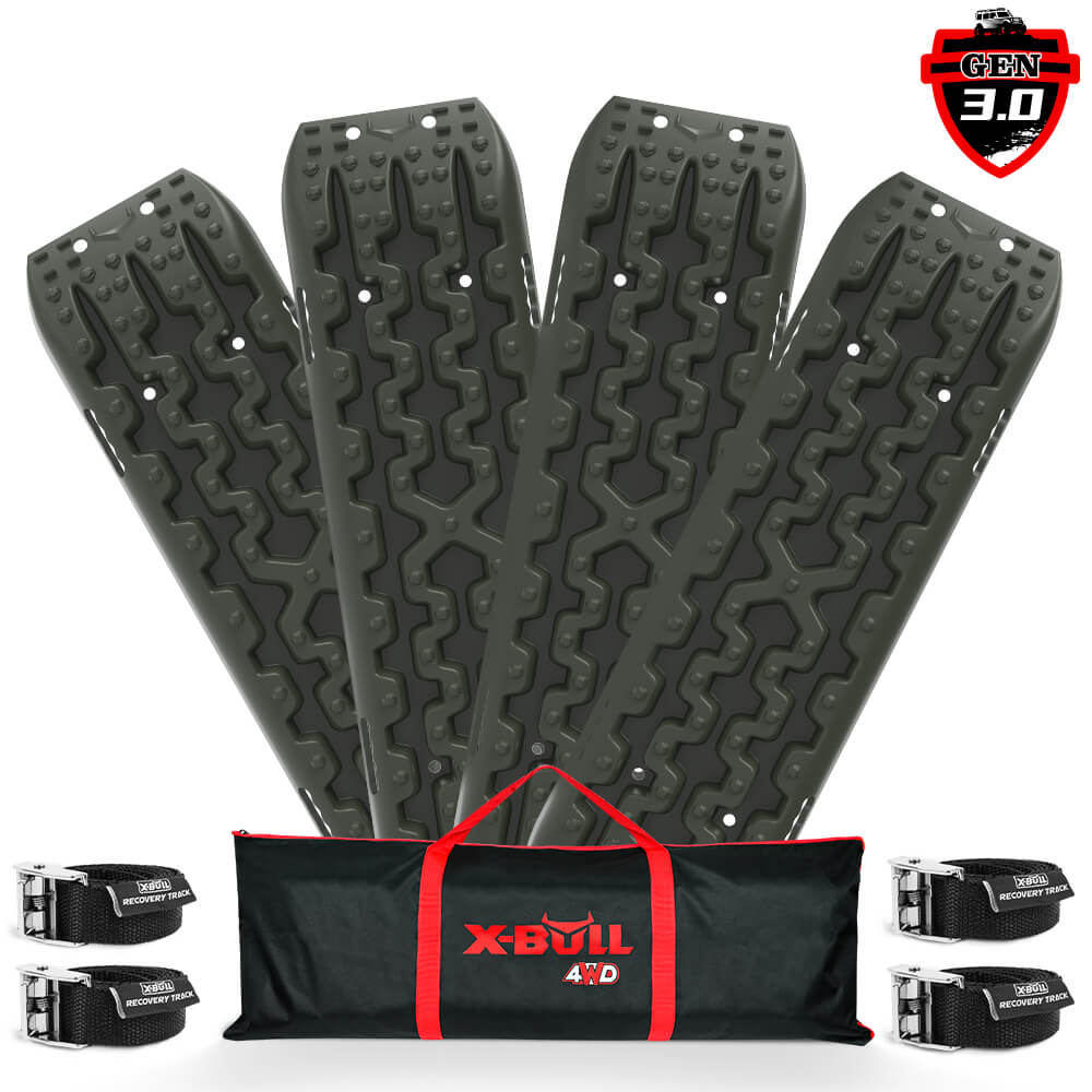 X-BULL Recovery Tracks Gen 3.0 Sand Track Mud Snow 10T 2 Pairs 4PC 4WD 4X4 Olive - SILBERSHELL