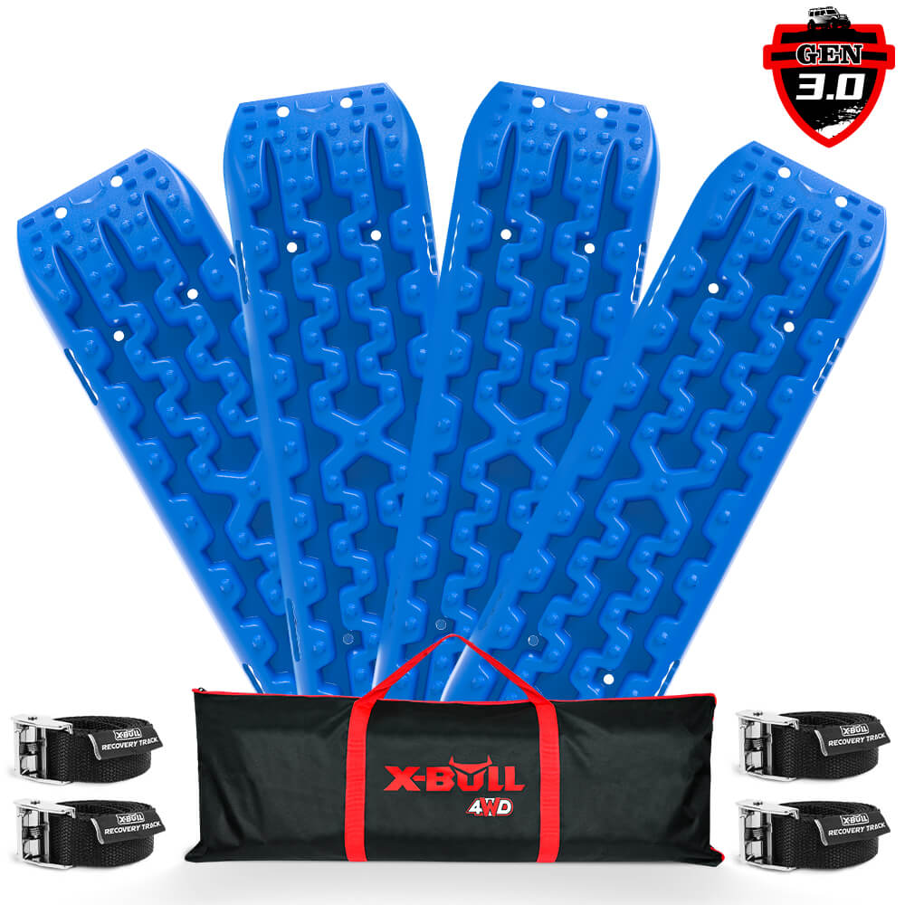 X-BULL Recovery Tracks Gen 3.0 Sand Track Mud Snow 10T 2 Pairs 4PC 4WD 4X4 Blue - SILBERSHELL